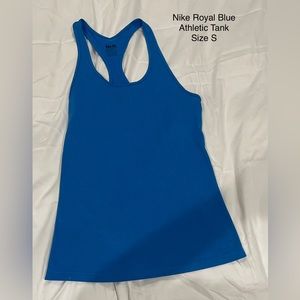 Womens Nike Royal Blue Athletic Racerback Tank Top Size Small